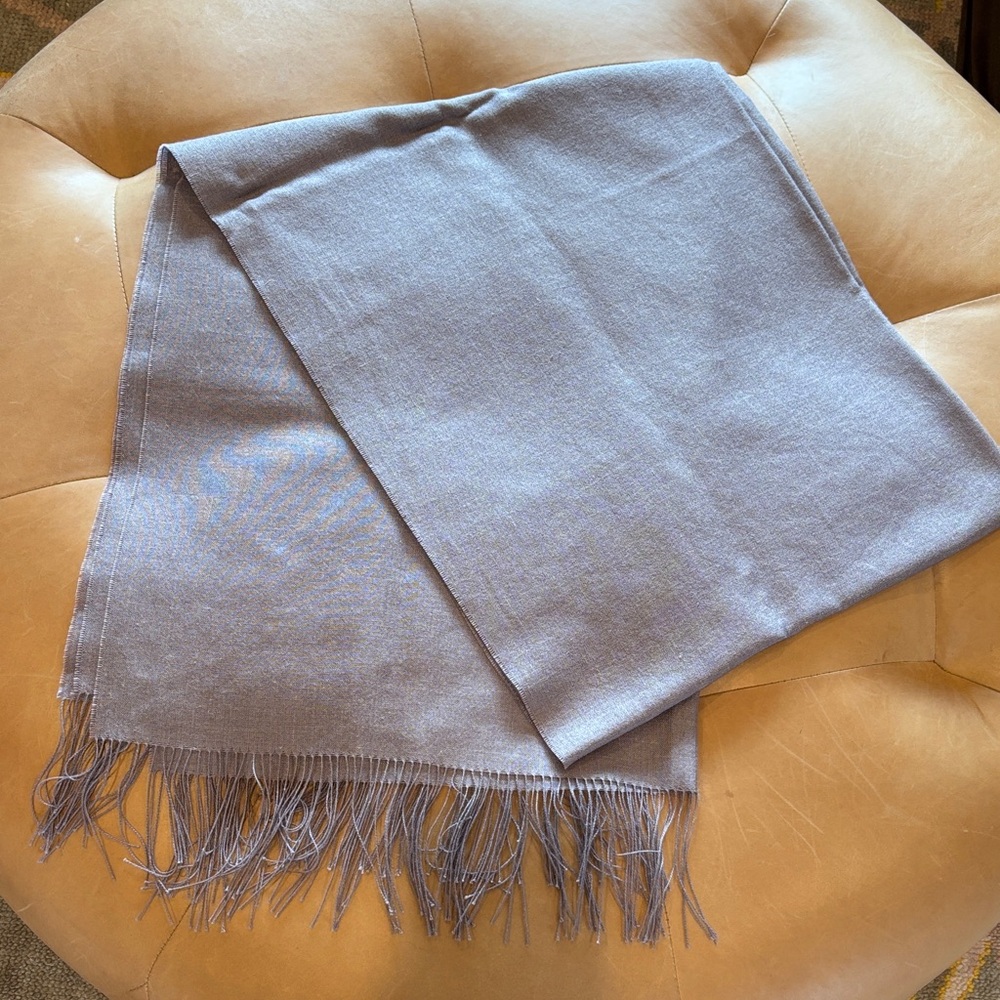 Peruvian Connection Purple/warm gray Fringe Scarf